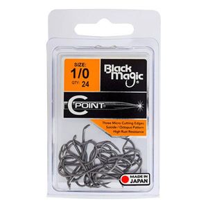 Black Magic C Point Fishing Hook Economy Pack 1/0