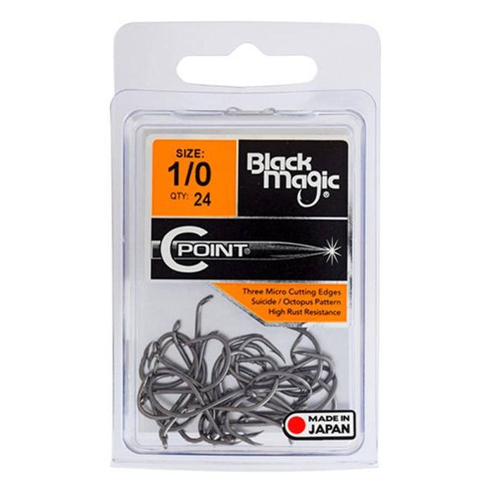 Black Magic C Point Fishing Hook Economy Pack 1/0