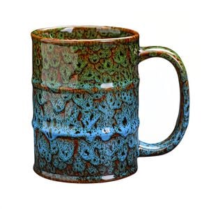 Catzon 20oz Ceramic Coffee Mugs Large Tea Cup For Office And Home-greenblue