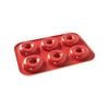 Nordic Ware Classic Donut Pan 6 Cup Red