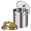 VEVOR Stockpot Silver 24 Quart Large Cooking Pots Stainless Steel with Basket for Home