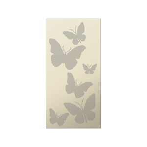 Walpix 1800 x 900 x 2.5mm Perforated Aluminium Decorative Screen Flat Profile Butterfly - Magnolia