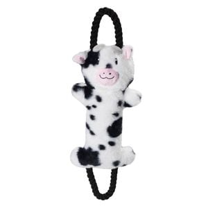Happy Tails Tug Cow Plush Toy