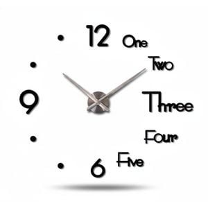 DIY Wall Clock Modern Frameless Large 3D Wall Watch (Small)