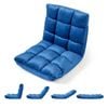 Costway Floor Chair 14 Level Adjustable Sofa Chaise Lounge Navy Blue
