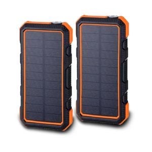 Maxxlee 2x ORANGE 20000mAh Qi Wireless Charger Solar Power Bank 18W PD Type C QC3.0 Dual USB Fast Charging