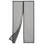 Pillar 90 x 200cm Black Magnetic Flyscreen Door Curtain