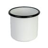 Urban Style Enamelware 8cm/360ml Porcelain w/ Black Rim Tumbler - White