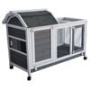 Yes4pets Rabbit Hutch Cat House Cage Guinea Pig Ferret Cage With Wheels