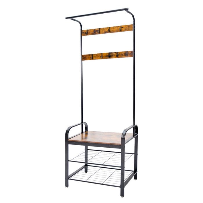 4-In-1 Coat Rack Large Capacity Freestanding Hall Tree 183 High