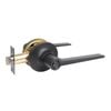 Ikonic Matte Black Slimline Privacy Lever Set