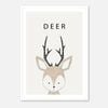Galrie Charming Minimalist Deer Illustration-Whimsical Animal Art Print for Home Decor, Poster Only, A0 84 x 119cm (33 X 47inch)