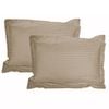 Accessorize 325TC Pair of Stripe Jumbo / Queen Pillowcases 55 cm x 80 cm Linen