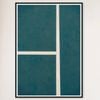 Galrie Stunning Tennis Court Fine Art Print Vibrant Tennis Lines Artwork, Black Frame, A4 21 x 30cm (8 x 12inch)