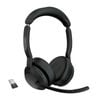 Jabra Evolve2 55 Usb A Stereo Teams Active Noise Cancellation, Link 380 Bluetooth Adapter ,30m Wireless Range