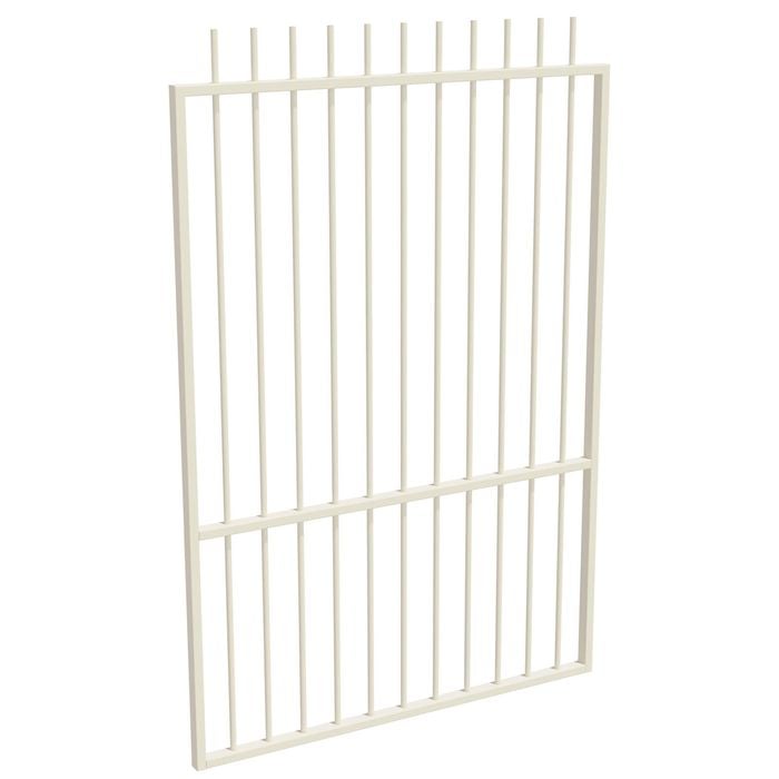 ProtectorAl 800 - 1200 x 1800mm Surfmist Aluminium Pool Gate Picket Top With Mid Rail