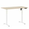 Ufurniture Electric Standing Desk 120x60cm Height Adjustable With Memory Presets Home Office, White Frame+oak Desktop