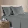 400TC 100% Cotton Sateen Premium Sheet Set 40cm Wall Pewter Grey Queen