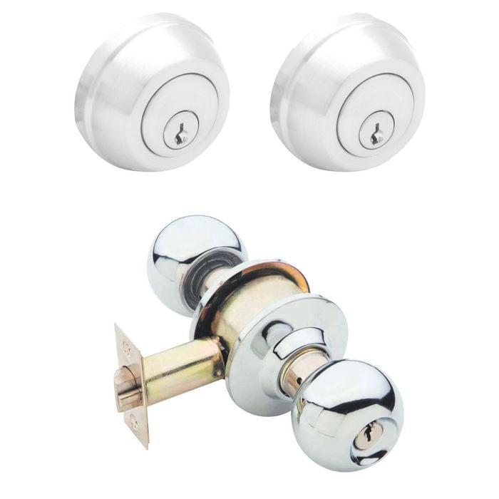 Schlage Chrome Regent Series Denver Combination Set