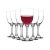 LAV 6 Piece Tokyo Red Wine Glasses Set - Vintage Glass Stemware Goblets - 365ml