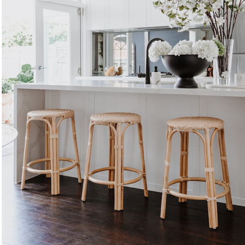 Home Bazar 66cm Essential Rattan Stool Bunnings Australia