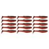 3x 5PK 4In Rapala Crush City Heavy Hitter Plastic Paddle Tail Lures - Red Dog