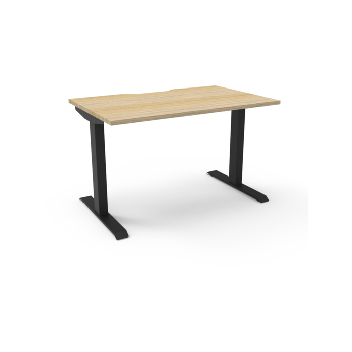 Rapidline Boost Static Single Sided Workstation 1500W x 750D x 730mmH Oak/Black |AFRDI