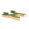 Jooyes Puzzle Series Modular Reading Lounge With Storage And Seating Set