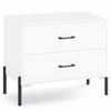 Costway Nightstand 2 Removable Drawer Dresser Side Table Cabinet Hall