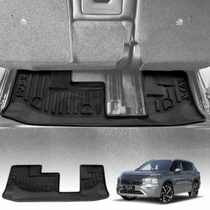 3D Third Row Seat Floor Mat for Mitsubishi Outlander ZM Series PHEV 7-Seater 2021-Onwards Mats Liner
