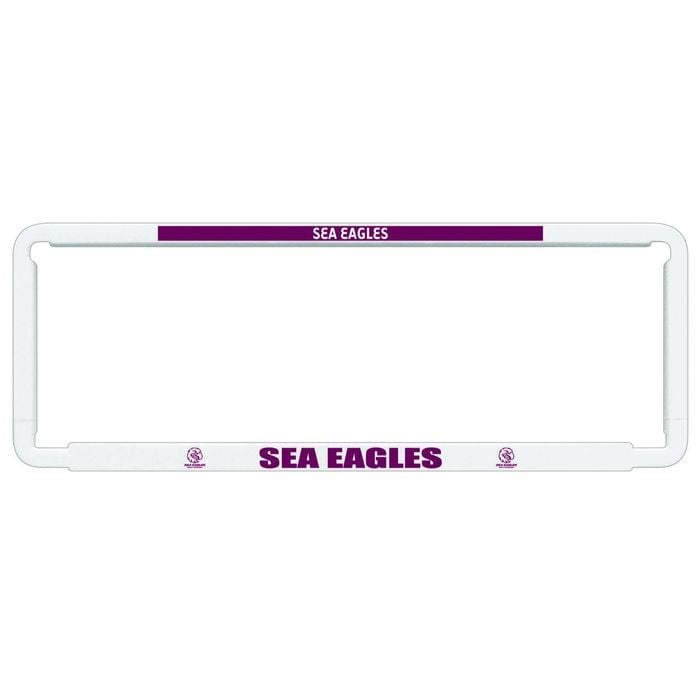 OFFICIAL NRL Manly Sea Eagles Car Number Plate Frame Cover Surround New Logo x2