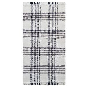 Handwoven Dhurrie Rug-Legend 6361-Ivory Biege-80x150cm