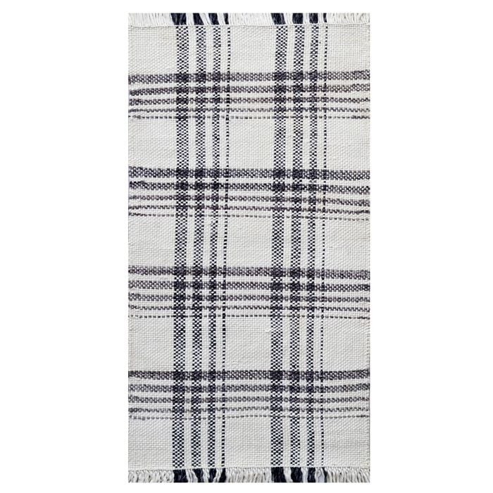 Handwoven Dhurrie Rug-Legend 6361-Ivory Biege-80x150cm