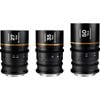 Laowa Nanomorph S35 Prime 3 Lens Bundle - 27mm, 35mm, 50mm - Canon Rf Mount - Amber