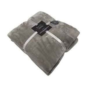 Cdsi Mink Blanket 400gsm King Polyester Soft Throw Grey 200x260cm