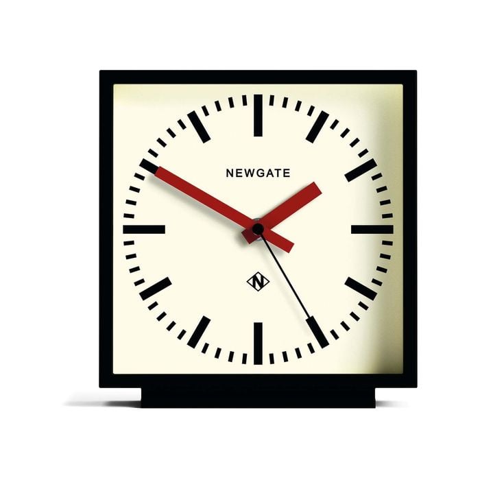Newgate Amp Mantel Clock Black With Red Hands