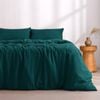 Dreamaker Superfine Washed Microfibre Quilt Cover Set Teal Double Bed