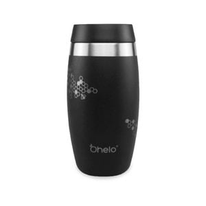 O'helo 400ml  To-go Tumbler With Etched Bees - Black