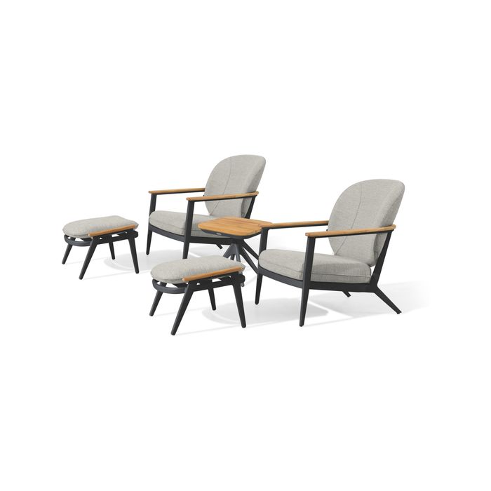 SIMPO Atlanta 5-Piece Outdoor Balcony Setting - Grey