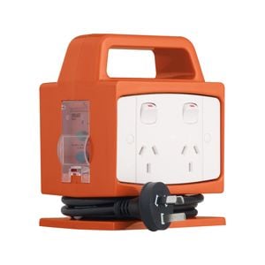 Arlec 4 Outlet Portable Power Block with Type FS RCD Safety Switch