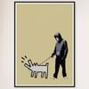 Galrie Banksy Choose Your Weapon Gold Poster (2010) - Art Collection Essential, Black Frame, A0 84 x 119cm (33 x 47inch)