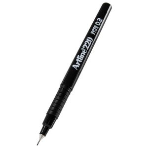 Artline Fineliner Superfine Pen 0.2mm (Box of 12) (Black)