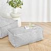 Cadence & Co. Oscar Faux Linen Ottoman Bean Bag Cover Charcoal