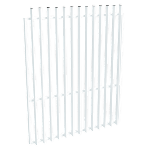 ProtectorAl 1201-1500W x 1800H Pearl White Aluminium Radiator Garden Gate