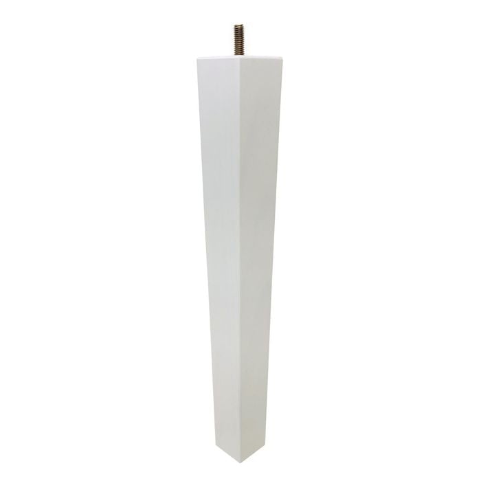 Adoored 53 - 40 x 400mm White Squared Tapered Pine Furniture Leg