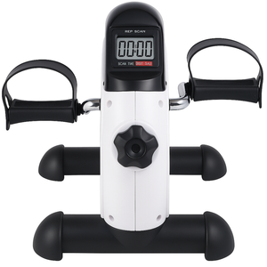 Mini Pedal Exerciser Under Desk Bike – Compact Cross Trainer White