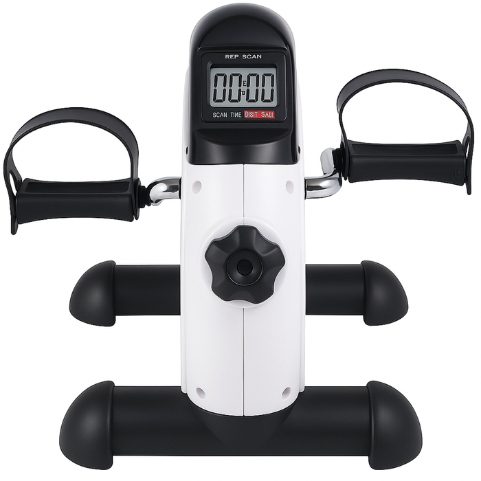 Mini Pedal Exerciser Under Desk Bike – Compact Cross Trainer White