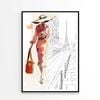 Fashion Girl with Red Bag   Print 100% Australian Made 90 x 120cm   (Poster)
