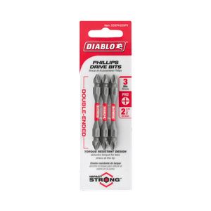 Diablo Double Ended PH2 Power Bit - 3 Pack