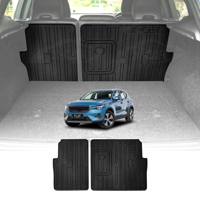 Back Seat Protector For Volvo Xc40 2018-onwards All Weather Heavy Duty Car Seat Kick Mats Cover